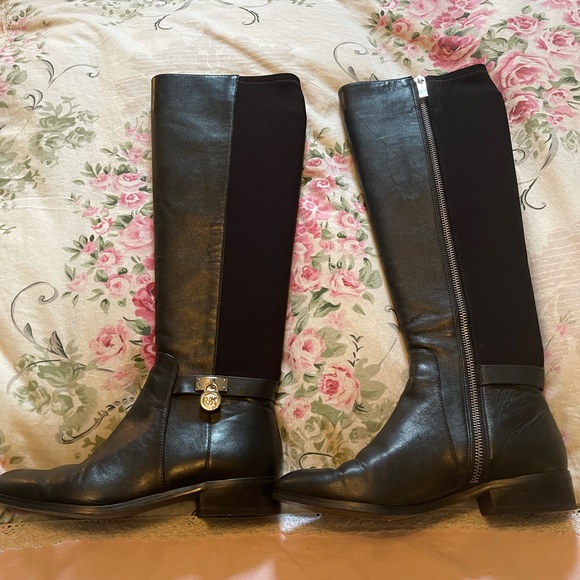 Michael Kors MK Hamilton leather riding boots 6 1/2 - Picture 3 of 5